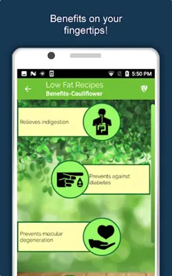 Low Fat Recipes Lose Belly Fat android App screenshot 0