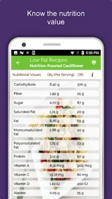 Low Fat Recipes Lose Belly Fat android App screenshot 9