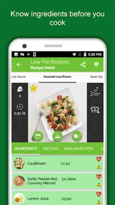 Low Fat Recipes Lose Belly Fat android App screenshot 10