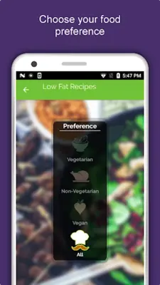 Low Fat Recipes Lose Belly Fat android App screenshot 15